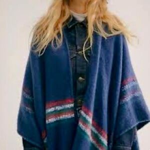 Free People Be The One Fringe Poncho - OS